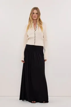 ELSIE BLACK MODAL MAXI SKIRT