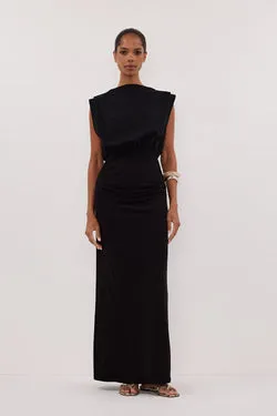 LIORA BLACK SLEEVELESS MAXI DRESS