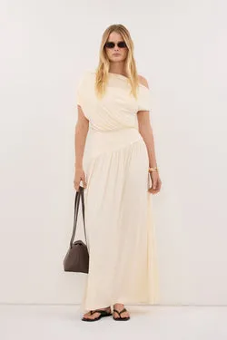 ELSIE BUTTER MODAL ASYM MAXI DRESS