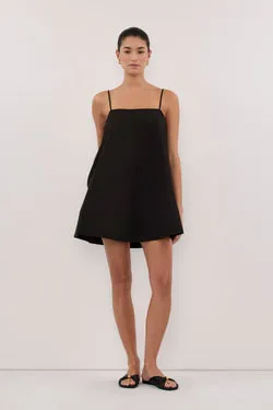 DANI BLACK COTTON MINI DRESS