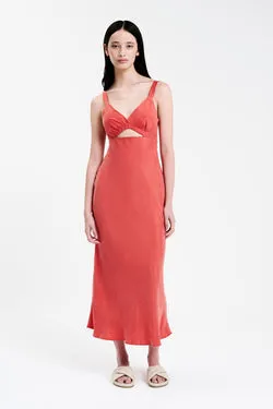 ALTA CUPRO MIDI DRESS