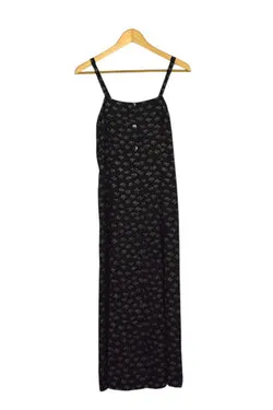 Black Floral Print Dress