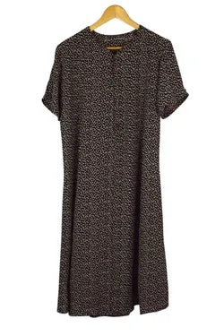 Reworked Abstract Print Dress