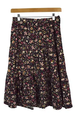 Reworked Floral Print Skirt
