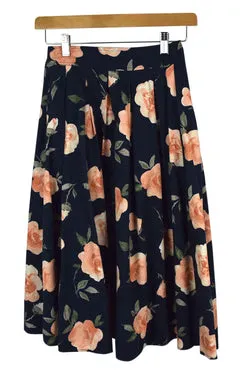Reworked Rose Print Skirt