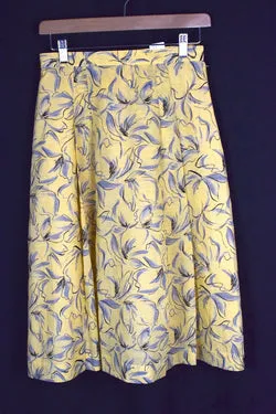 Reworked Abstract Floral Print Skirt