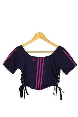 Reworked Adidas Brand Crop Top
