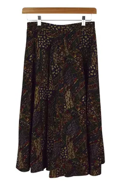 Reworked Abstract Print Skirt