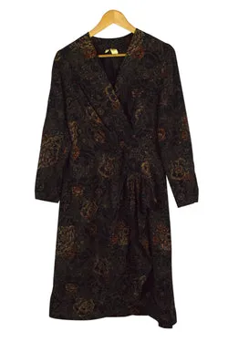 Black Floral Print Dress