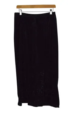 Black Leaf Print Skirt