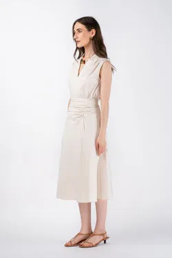 NILOFER COTTON SKIRT - IVORY