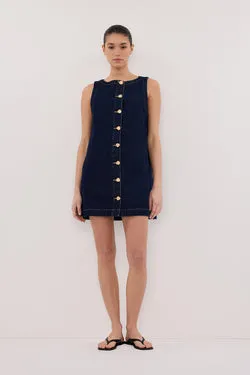 SHERI INDIGO DENIM MINI DRESS