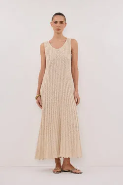 LEN NATURAL KNIT MAXI DRESS