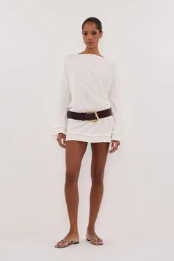 MAX IVORY KNIT MINI DRESS