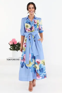 Della Azure Midi Dress - EXCLUSIVE