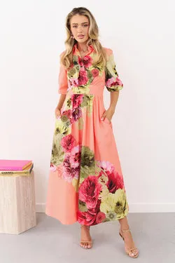 Della Flame Midi Dress - EXCLUSIVE