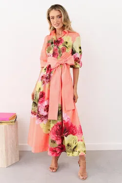 Della Flame Midi Dress - EXCLUSIVE