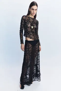 Delphina Lace Skirt Black