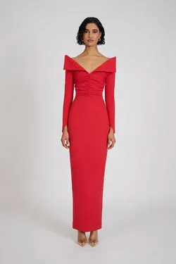 Delsa Dress | Red