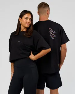Pride Sticker Boxy Tee - Black