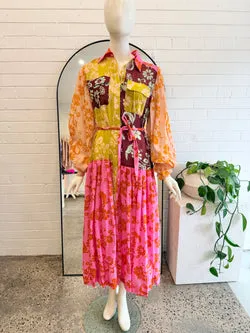 Alemais Multicolour Luis Patchwork Maxi Dress - Size 8
