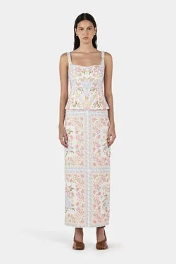 Marielle Linen Skirt Vanilla Keepsake