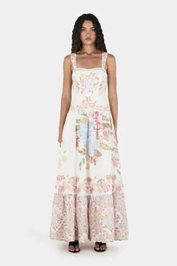 Elsa Linen Maxi Dress Vanilla Keepsake