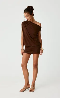 Embry Mini Dress (Chocolate)