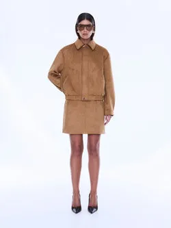 ANNIE FAUX SUEDE BOMBER
