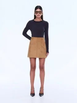 ENA FAUX SUEDE SKIRT