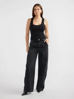 RHODE EMBELLISHED JEAN - Washed Black