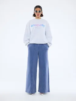 FLOCKED LOGO SWEATSHIRT