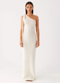 Easton Knit Maxi Dress - White