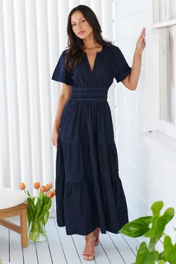 Eliana Lightweight Denim Maxi Dress