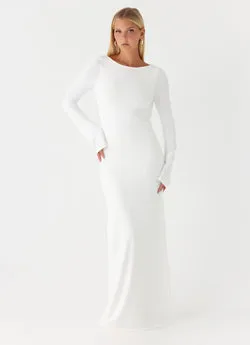 Elmont Long Sleeve Maxi Dress - White