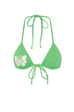 Happy Butterfly Bikini Top - Green
