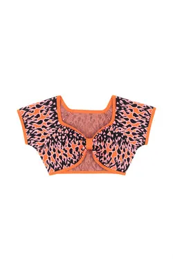 Flame Knit Top - Orange/Black
