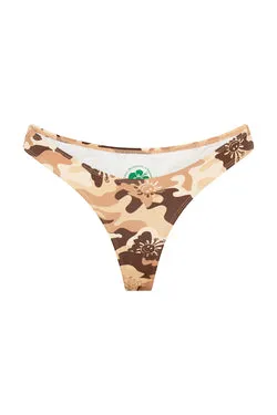 Butterfly Camo Cheeky Bikini Bottom - Brown