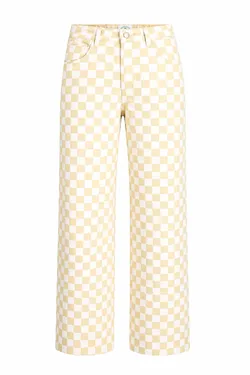 Check Vacation Pant - Cream