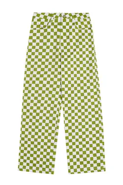 Check Vacation Pant - Olive