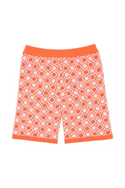 Circle Check Knit Short - Peach