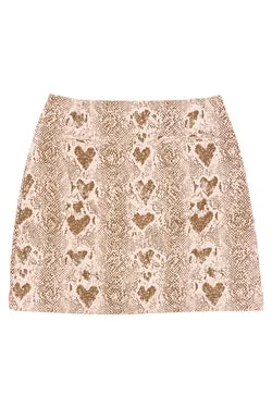 Heart Snake Kokomo Skirt - Tan