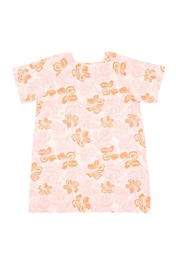 Tropical Beach Dress - Peach/Pink