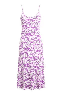 Well Balanced Slip Dress - White/Purple