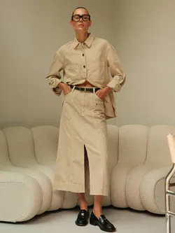 Evie Denim Midi Skirt