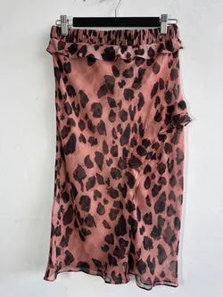 Christopher Besber Leopard Skirt - size 10