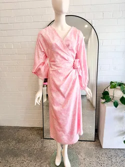 Scanlan Theodore Silk Print Wrap Dress - Size 12