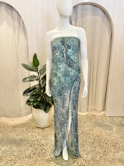 Bec & Bridge Opal Strapless Maxi Dress in Green - Size 14