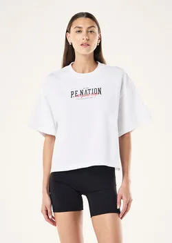 FULL OUT CROPPED TEE IN OPTIC WHITE