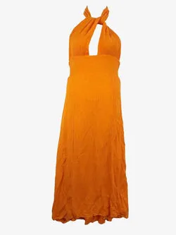 Faithfull The Brand Linen-Blend Tropiques Maxi Dress Size 10